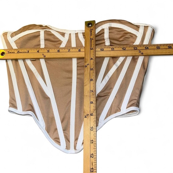 Women Strapless Corset Top Open Back Push Up Bustier Top Size S - Picture 6 of 6